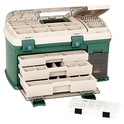 Plano 4-Drawer Tackle Box - Green Metallic/Silver