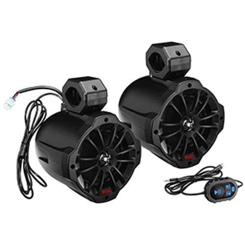 Boss Audio 6.5" B62ABT Amplified Waketower Speakers - Matte Black - 750W