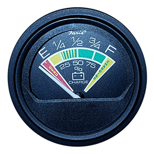 Faria Heavy Duty 2" Battery Condition Indicator - 12VDC - Black