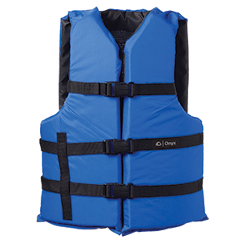 Onyx Nylon General Purpose Life Jacket - Adult Universal - Blue