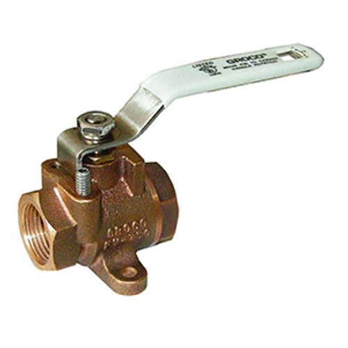 GROCO 1/4" NPT Bronze Inline Fuel Valve