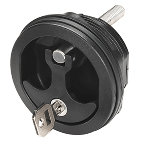 Whitecap Compression Handle Black Nylon Locking - 1/4 Turn