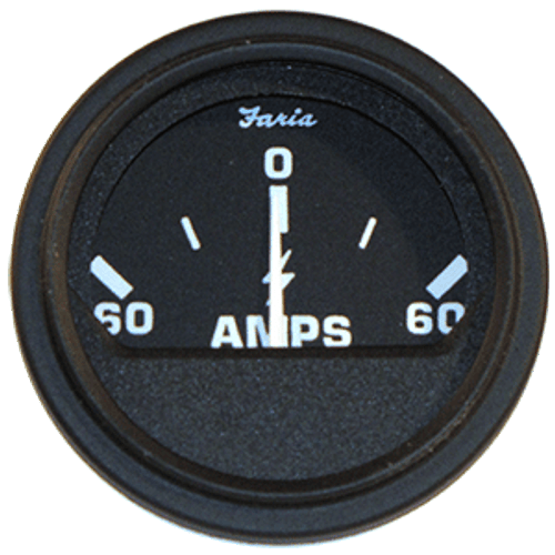 Faria 2" Heavy-Duty Ammeter (60-0-60) - Black