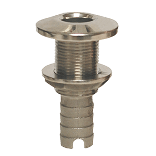 GROCO Stainless Steel Hose Barb Thru-Hull Fitting - 1-1/2"