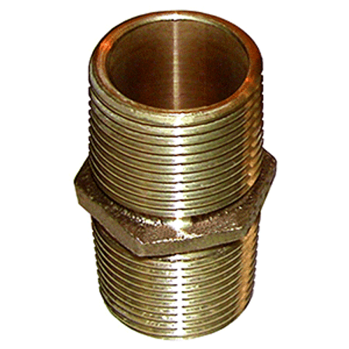 GROCO Bronze Pipe Nipple - 4" NPT