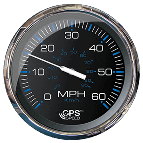 Faria Chesapeake Black 5" Studded Speedometer - 60 MPH (GPS)