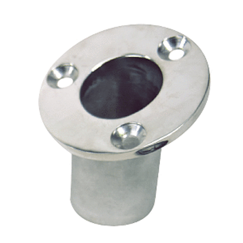 Sea-Dog Flush Mount Flagpole Socket - 25&deg; - 1-1/4" ID - 316 Stainless Steel