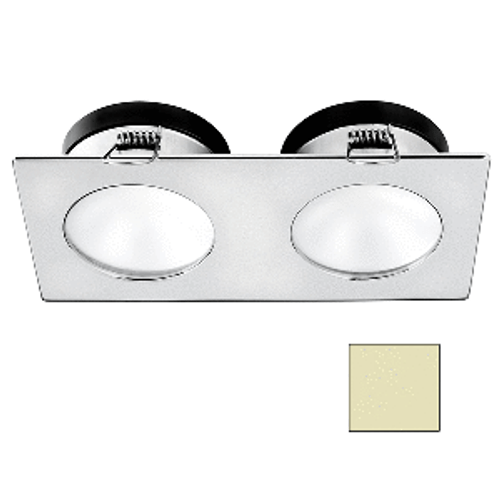 i2Systems Apeiron A1110Z - 4.5W Spring Mount Light - Double Round - Warm White - Brushed Nickel Finish