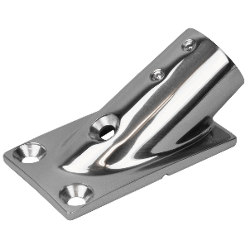 Sea-Dog Rail Base Fitting Rectangular Base 30&deg; 316 Stainless Steel - 1-7/8" x 3-3/16" - 1" OD