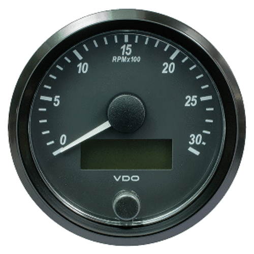 VDO SingleViu 80mm (3-1/8") Tachometer - 3000 RPM