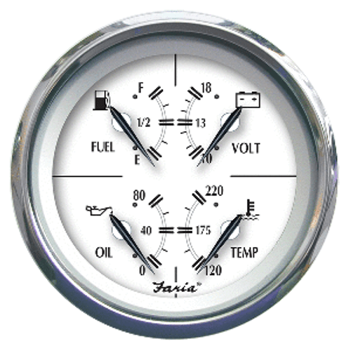 Faria Newport SS 4" Multifunction Gauge