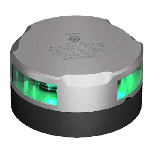 Lopolight Series 200-015 - Navigation Light - 2NM - Horizontal Mount - Green - Silver Housing