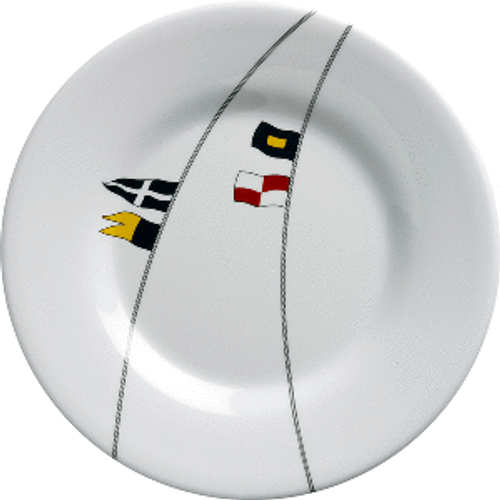 Marine Business Melamine Round Dessert Plate - REGATA - 7" Set of 6