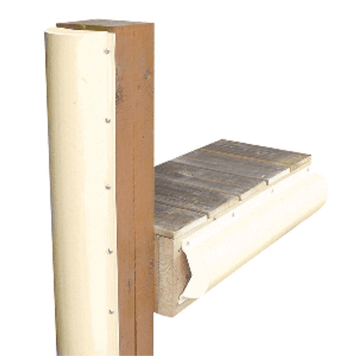 Dock Edge Piling Bumper - One End Capped - 6&#39; - Beige