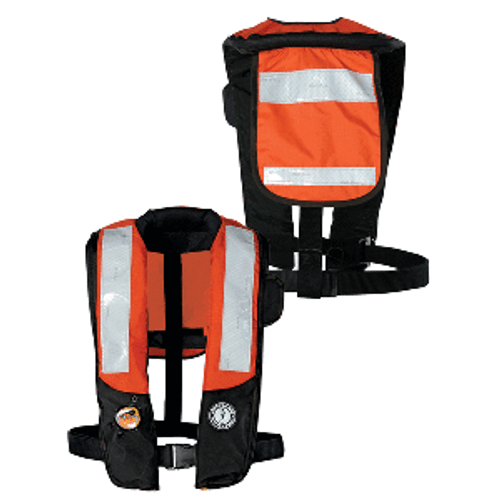 Mustang HIT Inflatable PDF w/SOLAS Reflective Tape - Orange/Black - Automatic/Manual