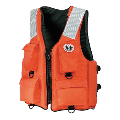 Mustang 4-Pocket Flotation Vest - Orange - XXXL - 7XL