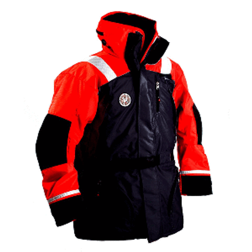 First Watch AC-1100 Flotation Coat - Hi-Vis Orange/Black - Small