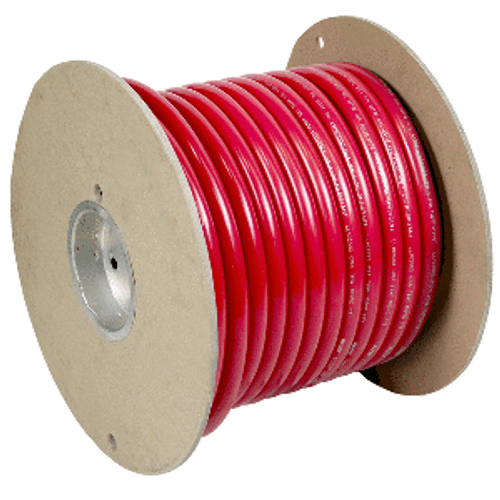 Pacer Red 4 AWG Battery Cable - 100&#39;