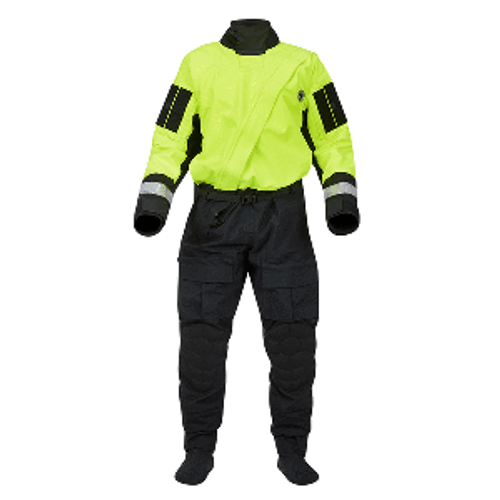 Mustang Sentinel&trade; Series Water Rescue Dry Suit - Fluorescent Yellow Green-Black - Medium Short
