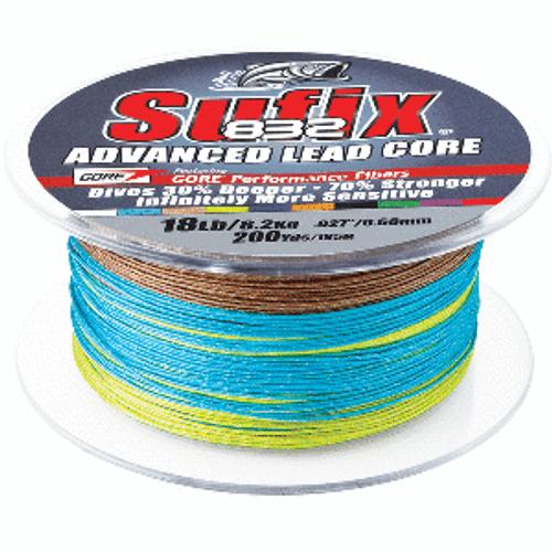 Sufix 832 Advanced Lead Core - 12lb - 10-Color Metered - 200 yds