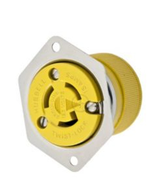Hubbell HBL47CM15 15A 125V Locking Flanged Outlet HUBHBL47CM15