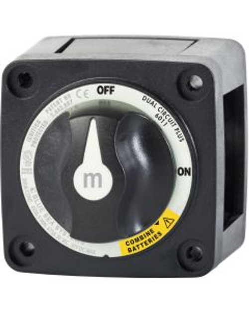 Blue Sea M-Series Battery Switch On/Off Dual Circuit Plus Black BSS6011200