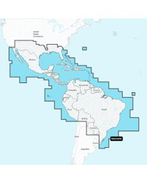 Navionics Plus NASA004L Mexico, Caribbean to Brazil microSD NVN010C136430