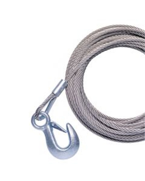 Powerwinch 50' X 7/32"' Cable Galvanized With Hook For use with 912, 915, VS190 POWP7185400AJ