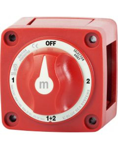 Blue Sea M-Series Battery Switch On/Off/On/Both with Knob BSS6007