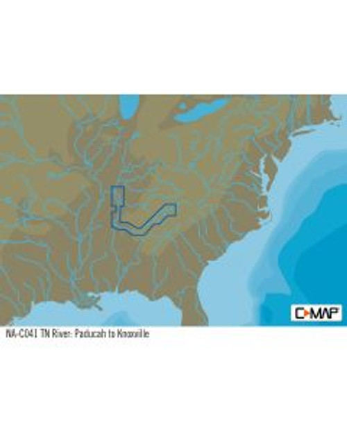 C-MAP NA-C041 Cartridge Tn River Paducah KY-KNOXVILLE CMANAC041CCARD