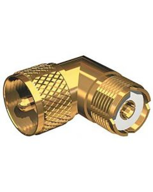 Shakespeare Right Angle PL259 To SO239 Adapter Gold Plated SHARA259239G