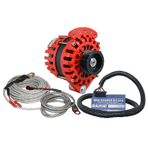 Balmar Alternator 1-2" Single Foot K6 Serpentine Pulley Regulator & Temp Sensor - 170A Kit - 12V