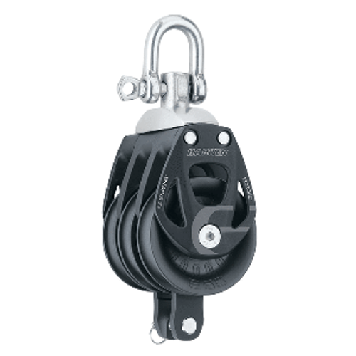 Harken 60mm Triple Aluminum Element Block w/Swivel & Becket