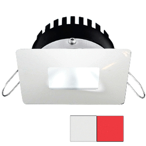i2Systems Apeiron PRO A506 - 6W Spring Mount Light - Square/Square - Cool White & Red - White Finish