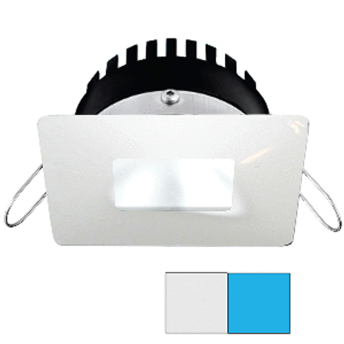 i2Systems Apeiron PRO A506 - 6W Spring Mount Light - Square/Square - Cool White & Blue - White Finish