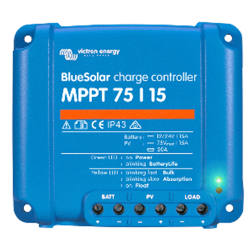 Victron BlueSolar MPPT Charge Controller - 75V - 15AMP - UL Approved