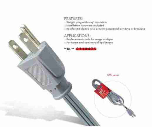 Westgate Lighting GPS-SERIES STRAIGHT PLUG, GENERAL-PURPOSE CORDS 125V-13A, GRAY