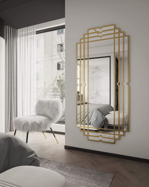 Majestic Mirror & Frame 3601-B Contemporary Decorative Mirror 35 x 75