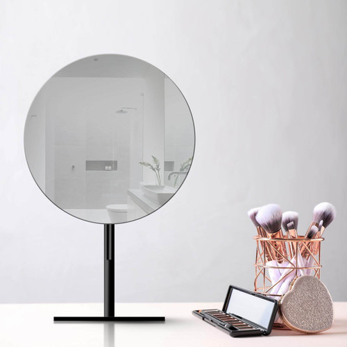 Majestic Mirror & Frame 9020-MB Matte Black Makeup Mirrors 8" Diameter