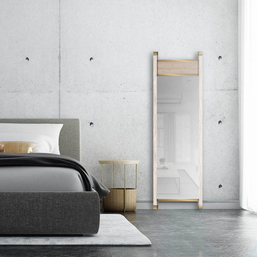 Majestic Mirror & Frame 3526-P Wood frame with metal details Decorative Framed Mirror 24" X 78"