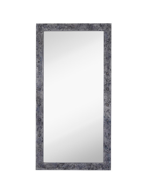 Majestic Mirror & Frame 3352-P Washed Grey Decorative Framed Mirror 30_60