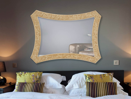 Majestic Mirror & Frame 2806-P Gold Leaf with Snake Skin Closeout