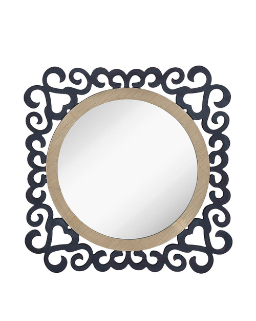 Majestic Mirror & Frame 2803-P Pewter and Natural Closeout 33 X 33