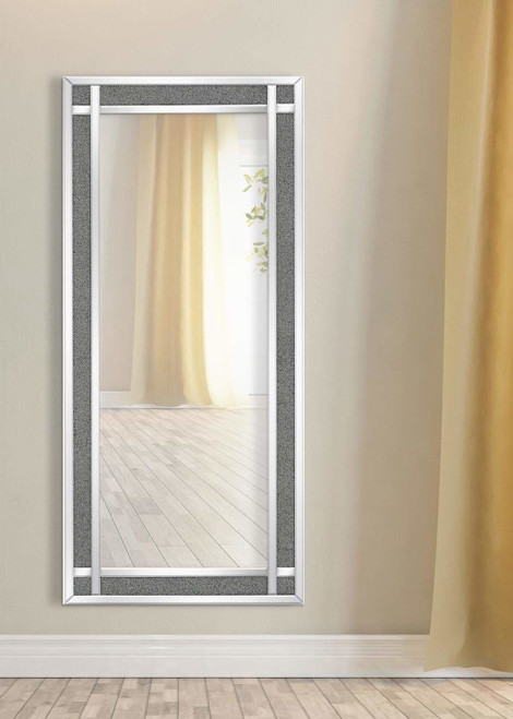 Majestic Mirror & Frame 2796-P Mirror with Mirror Crystals Contemporary Mirrors