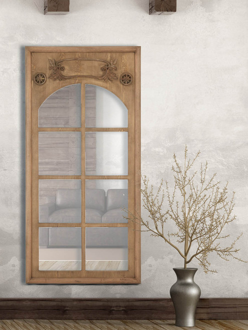 Majestic Mirror & Frame 2669-P Natural Stained Wood Closeout