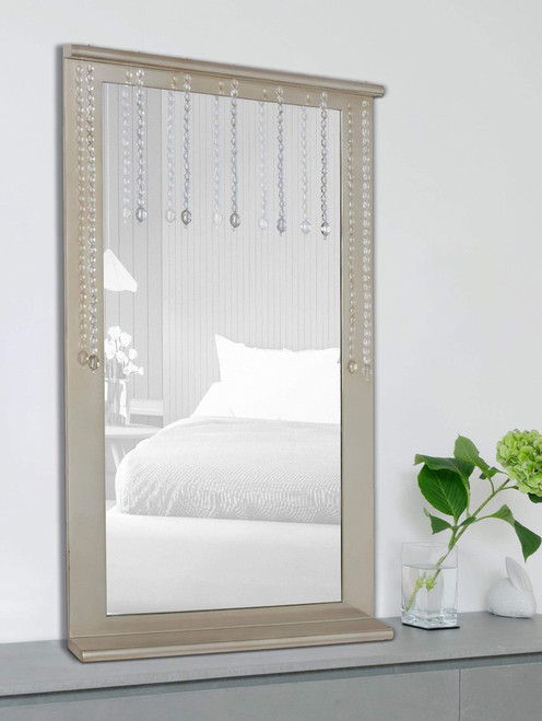 Majestic Mirror & Frame 2448-P Polished Chrome w/ Silver Beads Decorative Framed Mirrors & Art