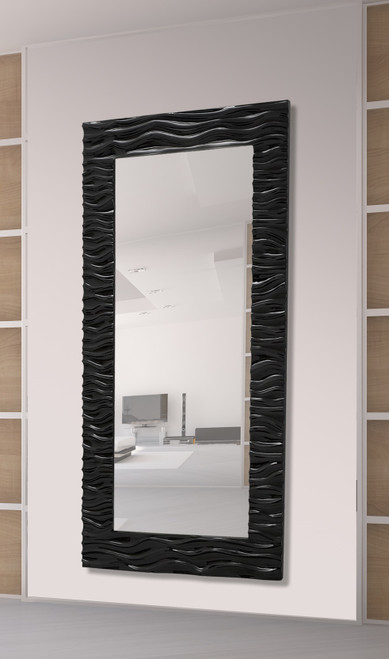 Majestic Mirror & Frame 2147-P Black Overall size 44 x 82 Contemporary Mirrors Urethane