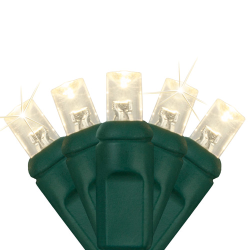 WGC-22017 - 5mm Warm White LED Twinkle Christmas Lights, 70 Lights, 24', Green Wire, 4" Spacing - Wintergreen Corporation
