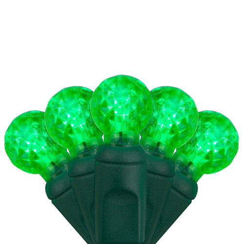 Wintergreen Corporation 20329 70 G12 Green LED String Lights, Green Wire, 4" Spacing