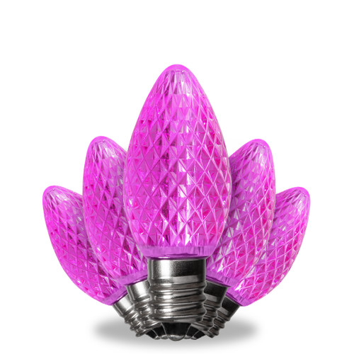 WGC-78298 - C7 Pink LED Kringle Traditions Bulbs, 25-Pack - Wintergreen Corporation